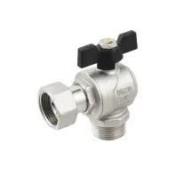 Кран кутовий з накидною гайкою Raftec PN40 ВН 3/4" метелик DRBM2