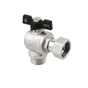 Кран кутовий з накидною гайкою Raftec PN40 ВН 3/4" метелик DRBM2 №2