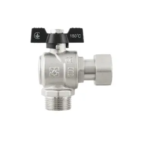 Кран кутовий з накидною гайкою Raftec PN40 ВН 3/4" метелик DRBM2 №3