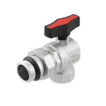 Кран кульовий з американкою кутовий Raftec GOLD PN50 ВН 1" GRDA03