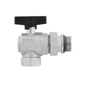 Кран кульовий з американкою кутовий Raftec GOLD PN50 ВН 1" GRDA03 №3