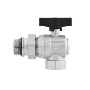 Кран кульовий з американкою кутовий Raftec GOLD PN50 ВН 1" GRDA03 №4