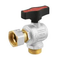 Кран кутовий кульовий з накидною гайкою Raftec GOLD PN50 ВН 3/4" GRGA2