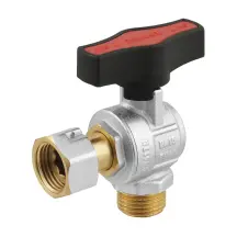 Кран кутовий кульовий з накидною гайкою Raftec GOLD PN64 ВЗ 1/2" GRGA1