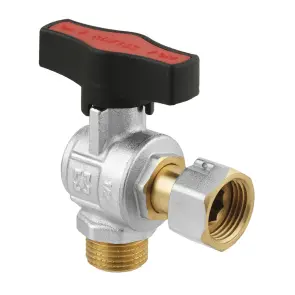 Кран кутовий кульовий з накидною гайкою Raftec GOLD PN64 ВЗ 1/2" GRGA1 №2