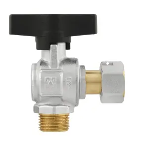 Кран кутовий кульовий з накидною гайкою Raftec GOLD PN64 ВЗ 1/2" GRGA1 №3