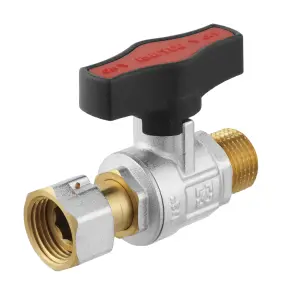 Кран кульовий з накидною гайкою Raftec GOLD PN64 ВЗ 1/2" GRGMS1 №1