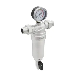 Самопромивний фільтр з манометром 1/2" Raftec RMHF01 №3