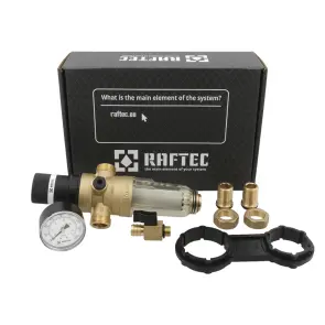 Самопромывочный фильтр с редуктором 1/2" Raftec RCFR01-C №2