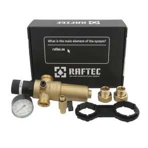 Самопромивний фільтр з редуктором для гарячої води 3/4" Raftec RCFR02-H №3