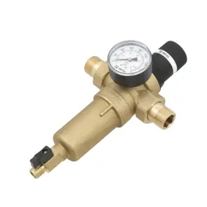 Самопромивний фільтр з редуктором для гарячої води 3/4" Raftec RCFR02-H №5
