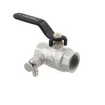 Кран шаровой с дренажом Raftec BLACK DN20 3/4" ВВ WDRH02