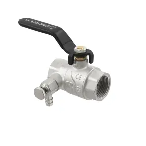 Кран шаровой с дренажом Raftec BLACK DN20 3/4" ВВ WDRH02 №1