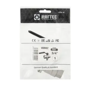 Кран шаровой с дренажом Raftec BLACK DN20 3/4" ВВ WDRH02 №6