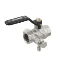Кран шаровой с дренажом Raftec BLACK DN15 1/2" ВВ WDRH01