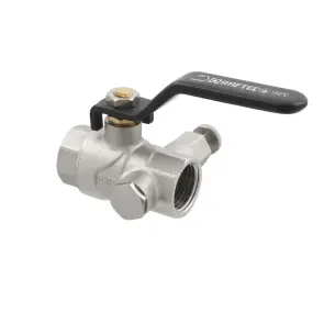 Кран кульовий з дренажем Raftec BLACK DN15 1/2" ВВ WDRH01 №2