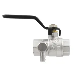 Кран кульовий з дренажем Raftec BLACK DN15 1/2" ВВ WDRH01 №5