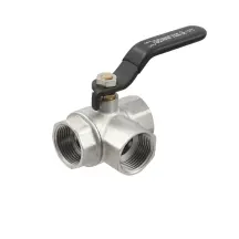 Кран кульовий триходовий Raftec BLACK DN20 13/4" ВВ TDRH02