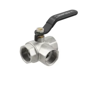 Кран шаровой трехходовой Raftec BLACK DN20 13/4" ВВ TDRH02 №1