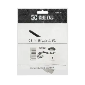 Кран шаровой трехходовой Raftec BLACK DN20 13/4" ВВ TDRH02 №5