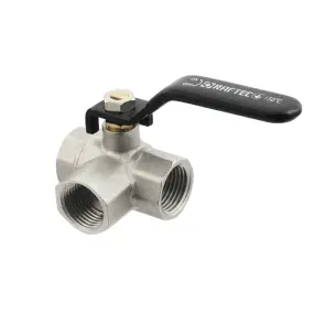 Кран кульовий триходовий Raftec BLACK DN15 1/2" ВВ TDRH01 №1