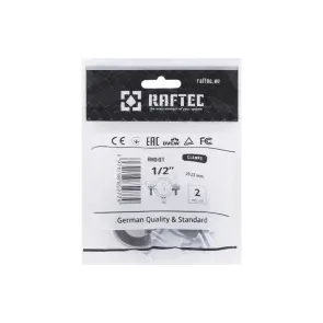 Хомут трубный Raftec (гайка (М8+10)+шуруп) 1/2" (20-23) RHO-2023 №6