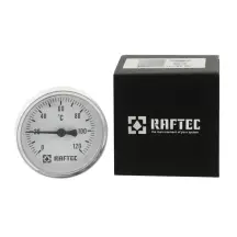 Термометр аксиальный (сзади) Raftec 50мм 1/2" ф64 мм