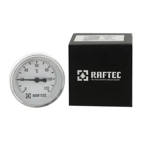 Термометр аксіальний (позаду) Raftec 50мм 1/2" ф64 мм №1