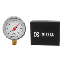 Манометр радиальный (низ) Raftec 6 бар 1/4" ф63 мм