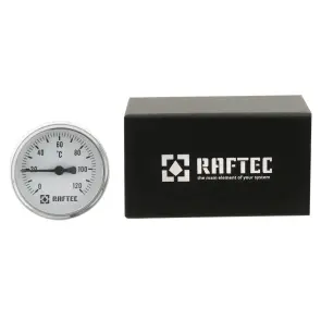 Термометр аксіальний Raftec (позаду) 100мм 1/2" ф64 мм №1