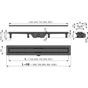 Трап зливний лінійний Alcaplast APZ19-750 №3