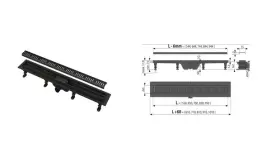 Трап сливной Alcaplast APZ10BLACK-850M