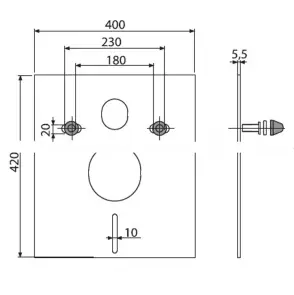 Звукоизоляционная плита с принадлежностями 420x400x5.5 Alcaplast M930 №2