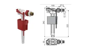 Впускний механізм Alcaplast A160-1/2" №3