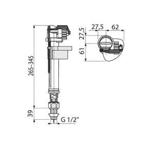Впускной механизм Alcaplast A17-1/2" №2