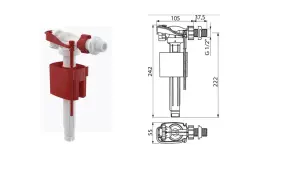 Впускний механізм Alcaplast A150-1/2" №4