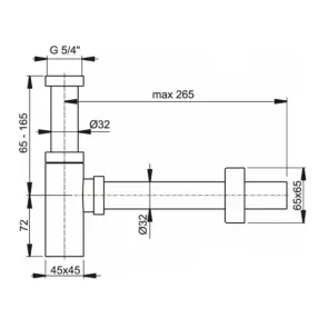 Сифон для умивальника Alcaplast A401 №2