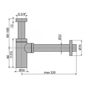 Сифон для умывальника Alcaplast A400ANTIC №2