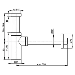 Сифон для умивальника Alcaplast A400 №2