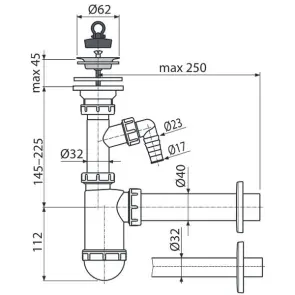 Сифон для умивальника Alcaplast A41Р №2