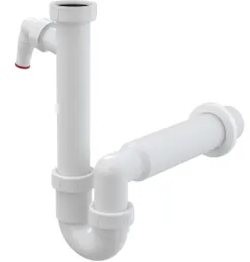 Сифон трубчастий 6/4" ф50 мм AlcaPlast A81-DN50 №1