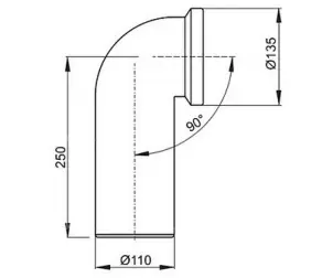 Колено Alcaplast A90-90 №2