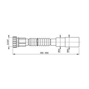 Гибкая труба Alcaplast А75 1 1/4"х32/40 №2