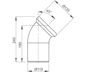 Коліно Alcaplast A90-45 №2