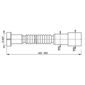 Гнучка труба Alcaplast А77 1 1/2"х50/40 №2
