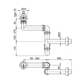 Сифон для мийки Alcaplast A870Р №2
