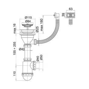 Сифон для мийки Alcaplast A447 №2