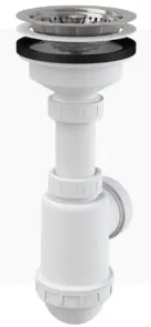 Сифон для мойки с нержавеющей решеткой Alcaplast ф50/40 A446-DN50/40 №1