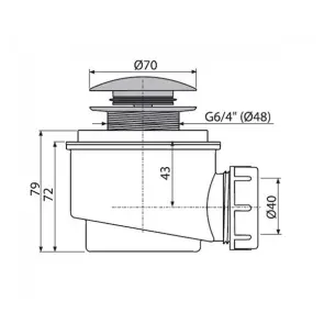 Сифон для душевого поддона Alcaplast A465-50 №2