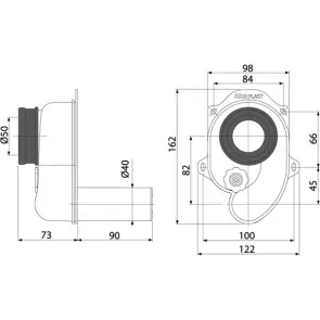 Сифон для пісуара Alcaplast A45B №3